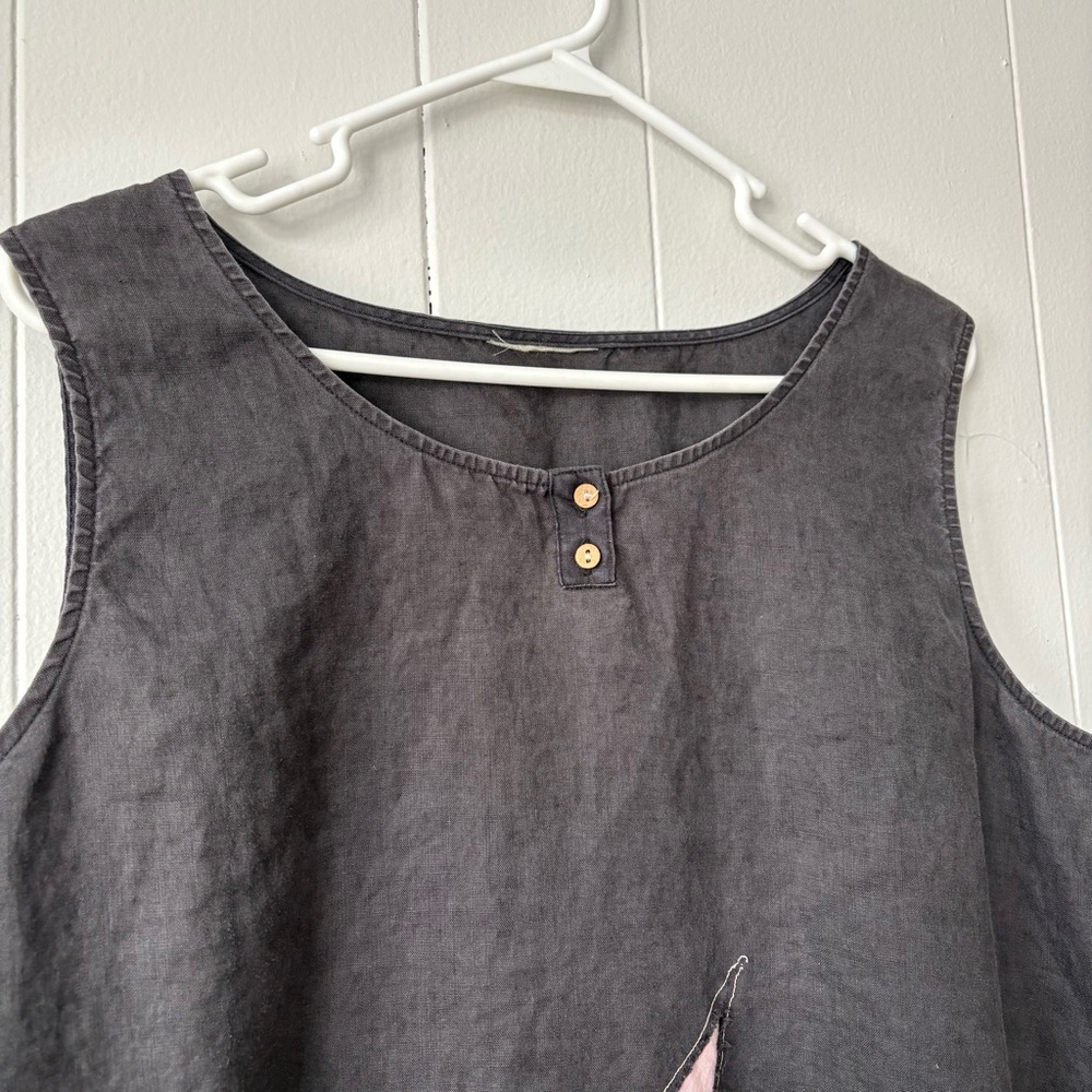 Grateful Dead Upcycled Linen Dress - Picture 3 of 9